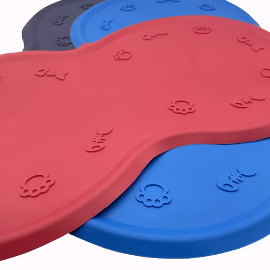 Hundematte für Futter und Wasser, Haustier, Katze, groß, klein, Silikon, Gummi, Kunststoff, wasserdicht, Futternapf, Tischset, Tabletts mit Kanten, Lippe für den Boden