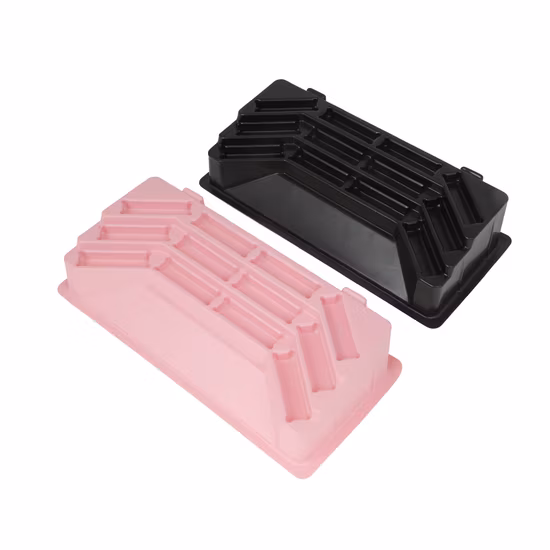 Maßgeschneiderte, vakuumgeformte Blister-Einweg-Kosmetikschale aus beflocktem PS-Kunststoff